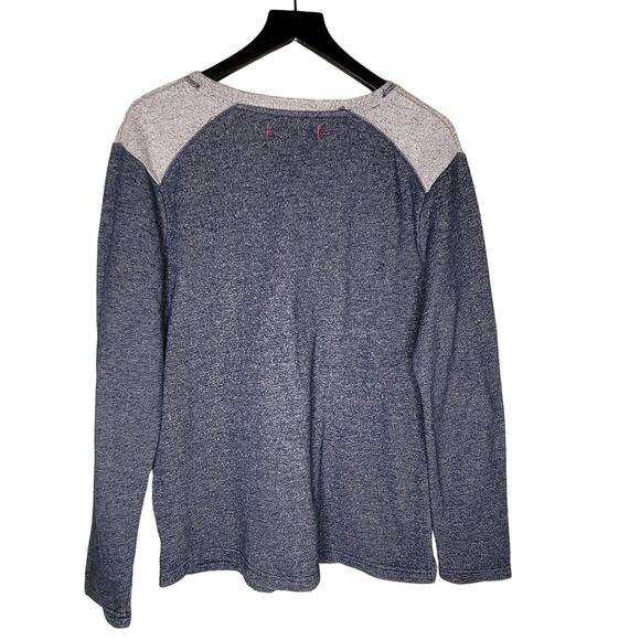 Tommy Bahama Sweater Medium Blue Fleece Sweatshirt Pullover Round Crew Neck - Picture 3 of 6
